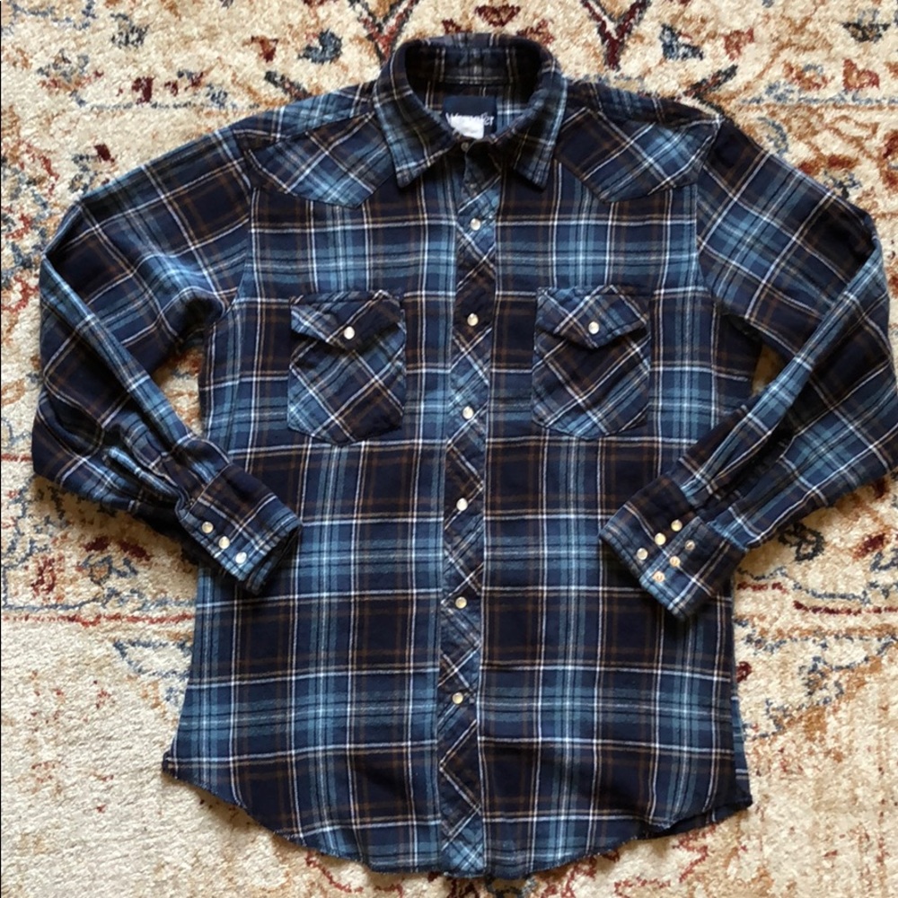 Vintage wrangler western flannel